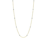 Silver Cz By The Yard Necklace